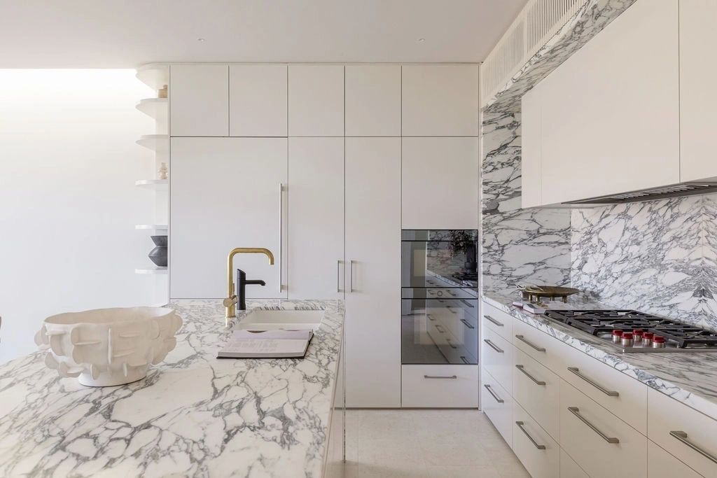 Marble kitchen at Carlotta Road after the final clean