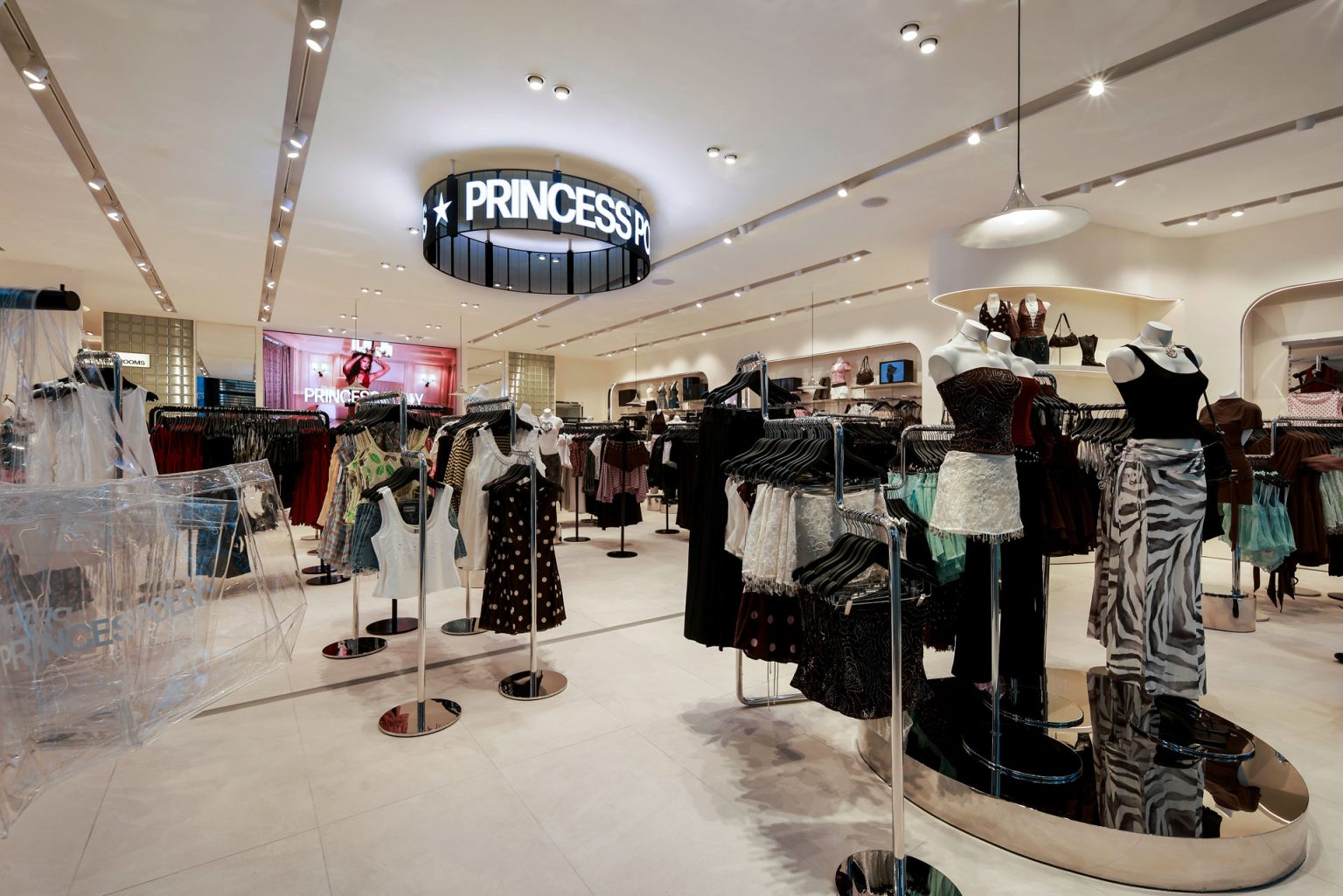 Princess Polly store floor at Bondi Junction after the final clean